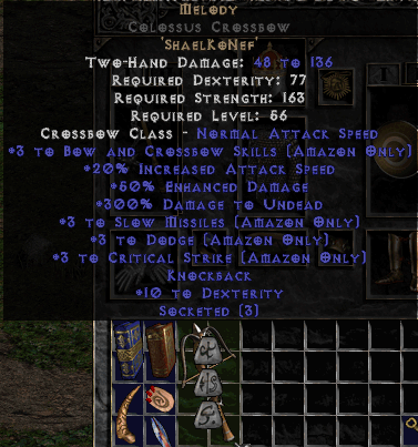 Melody Rune word in Colossus Crossbow